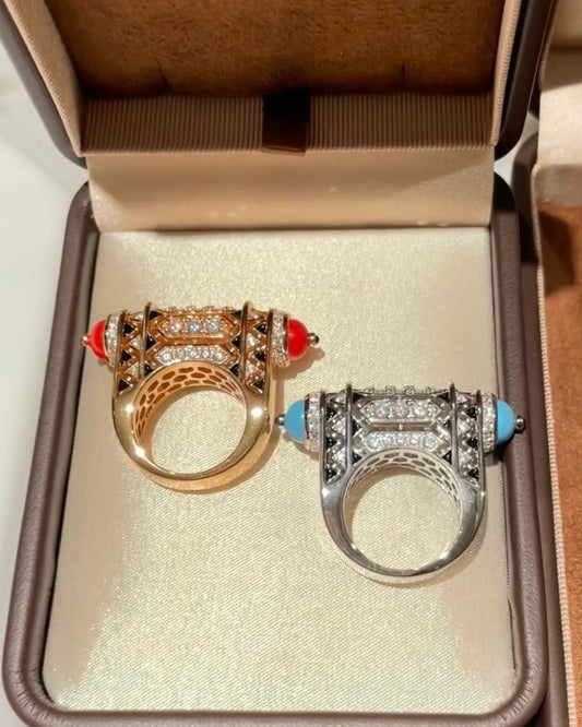 Inel Imperial Scarab Azure