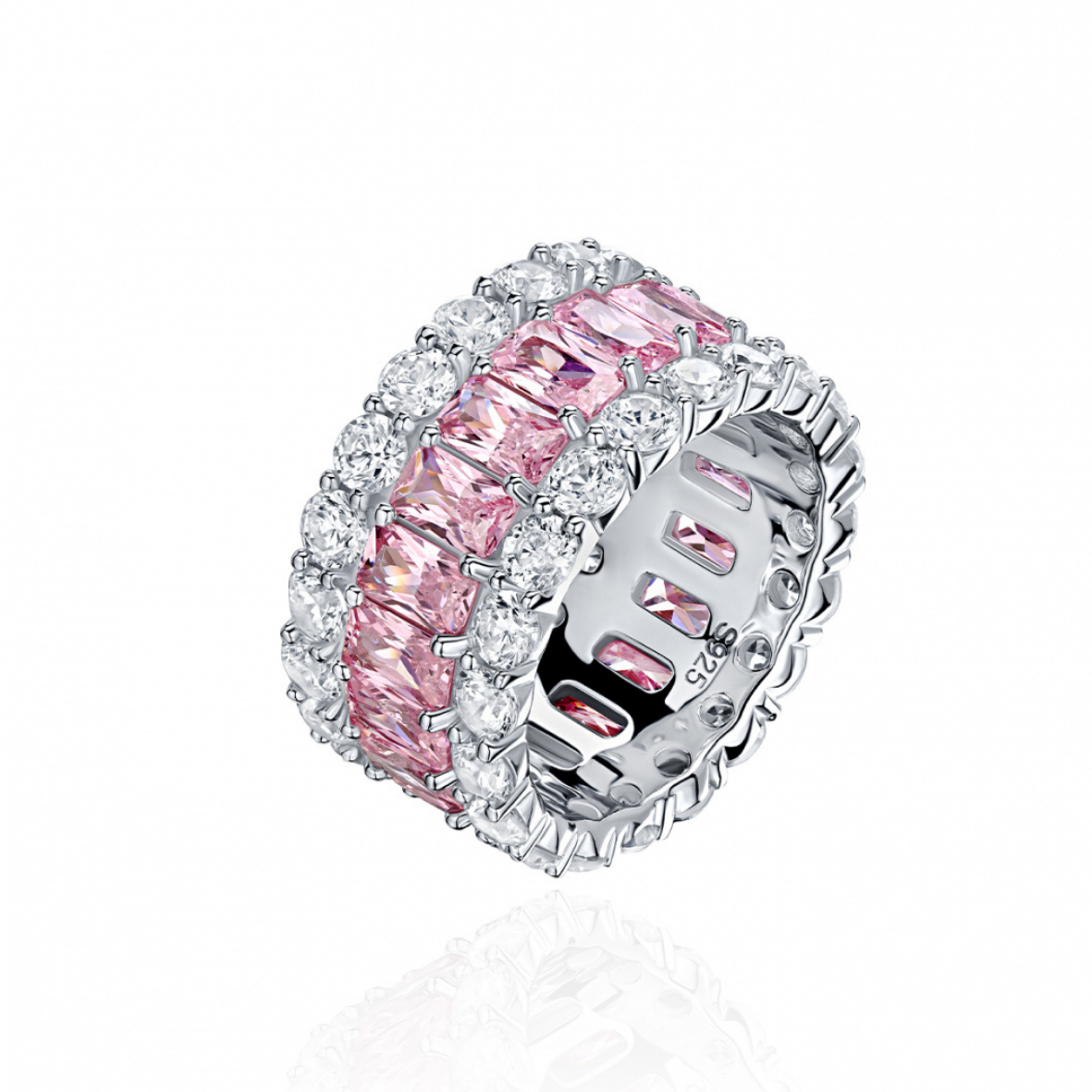 Inel Tennis Pink Moissanite