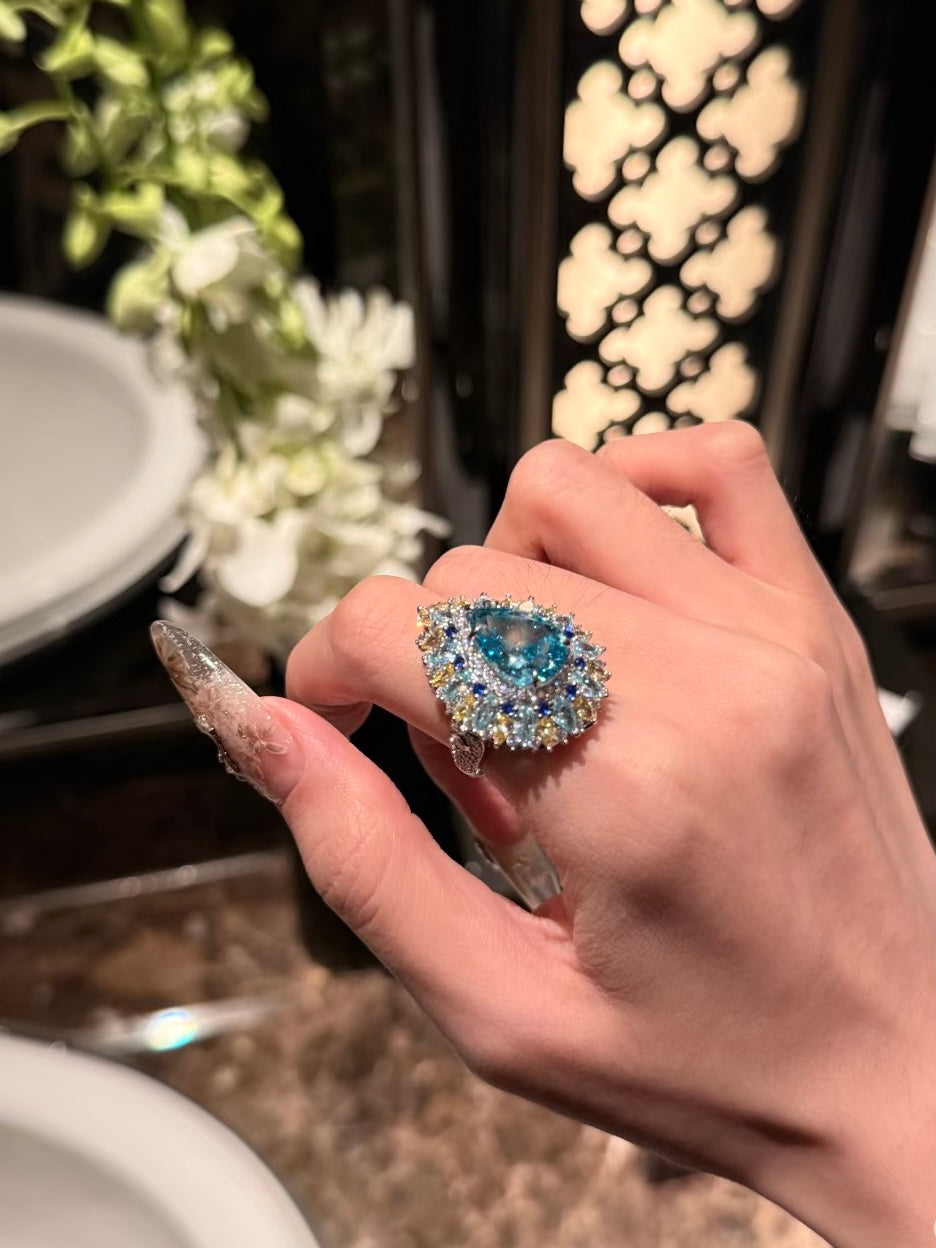 Inel Azure Imperial Bloom