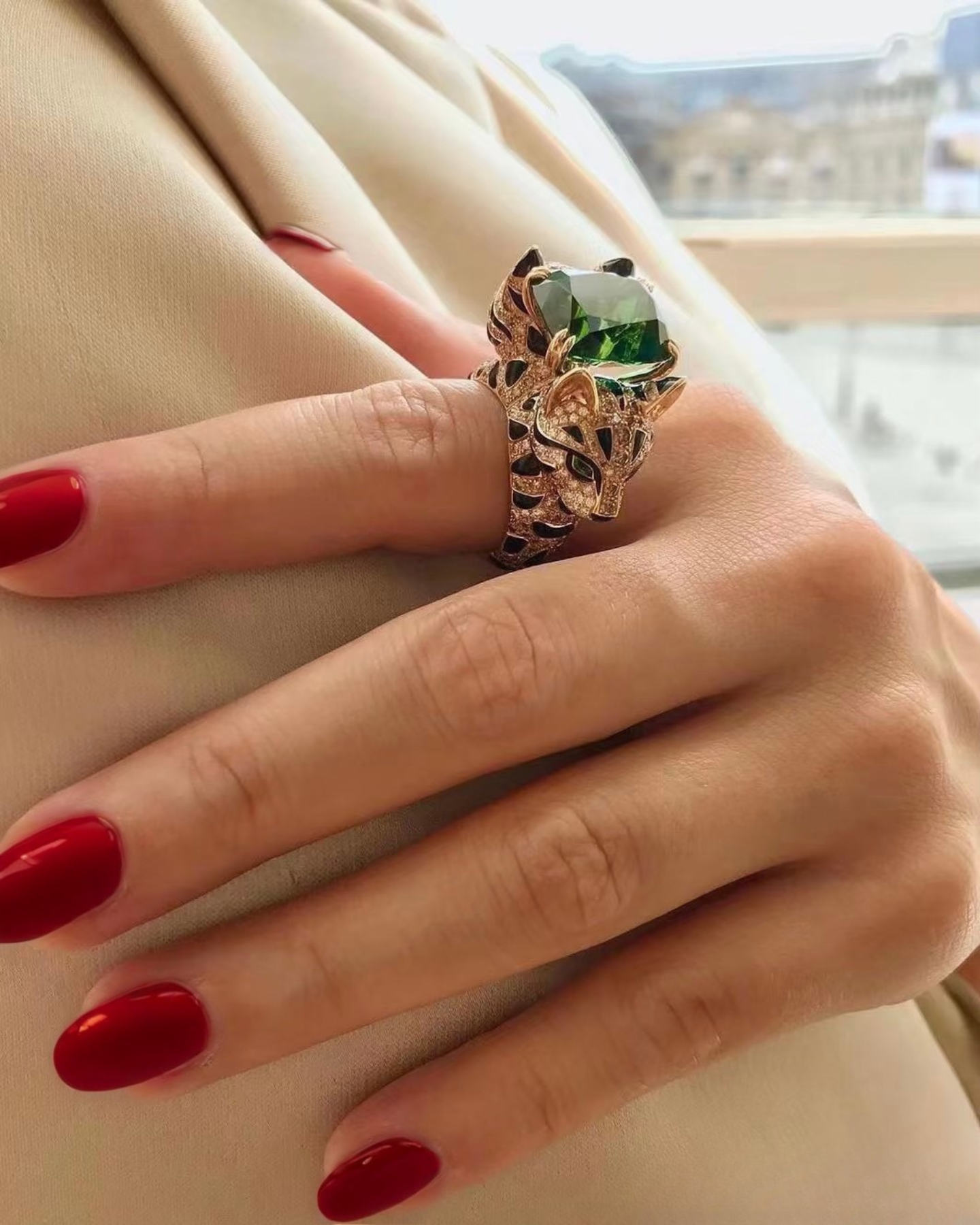 Inel Emerald Panthera Royale Gold