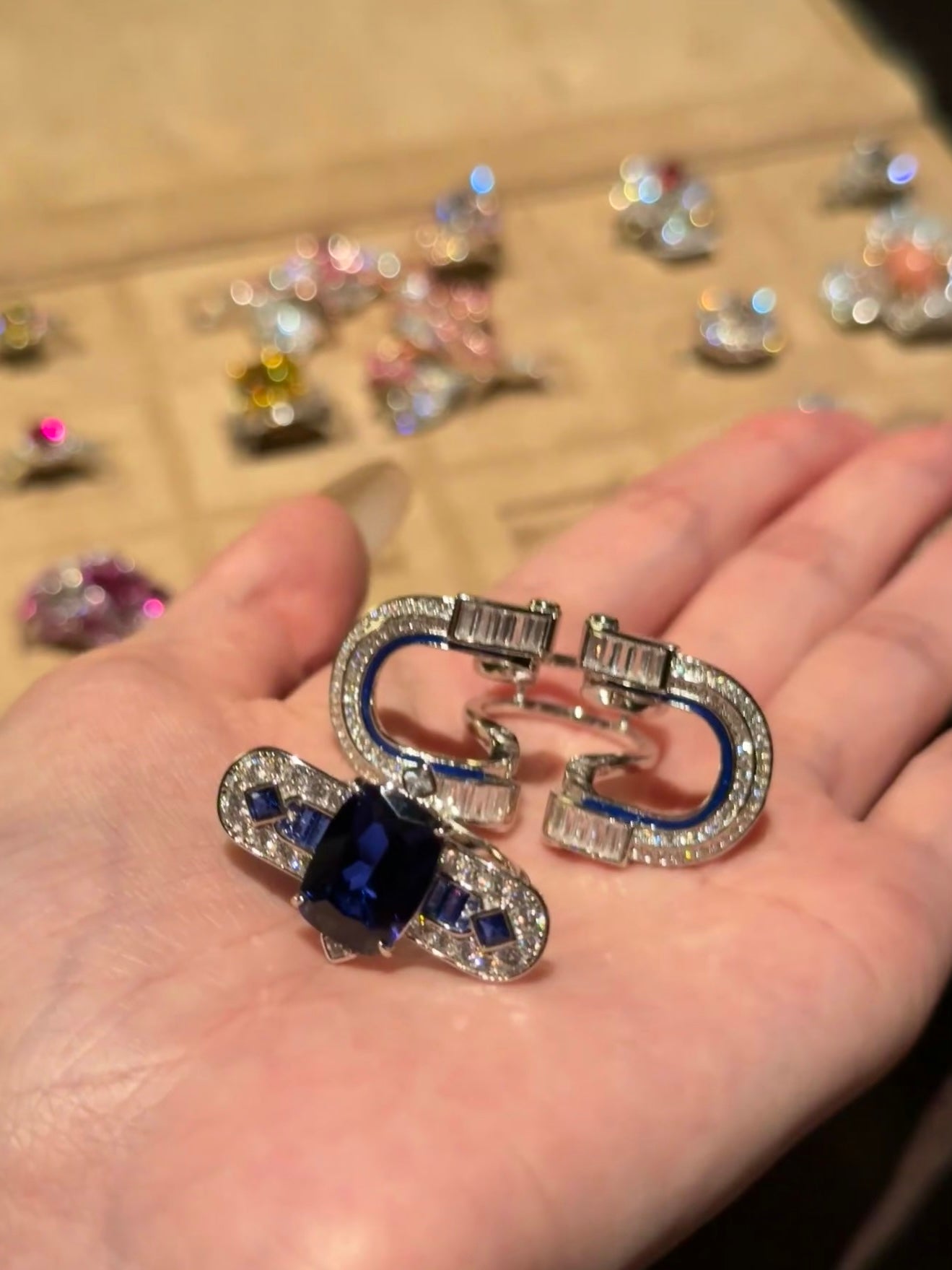 Inel Sapphire Art Deco Crown