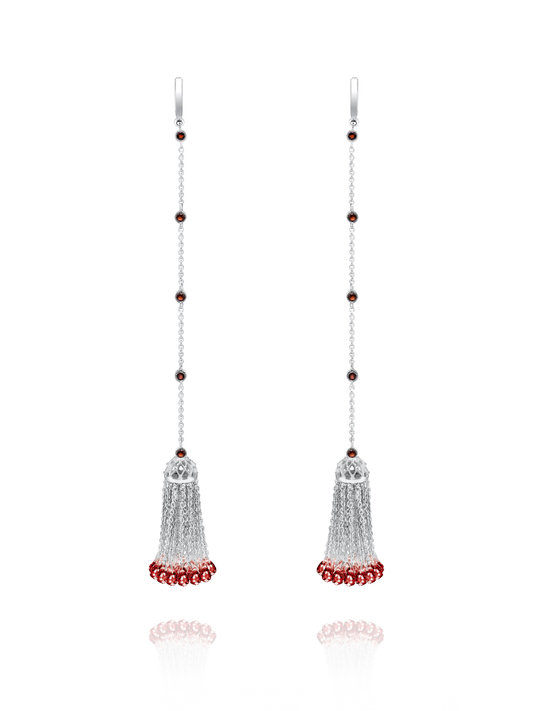 Cercei Crystal Tassel Red