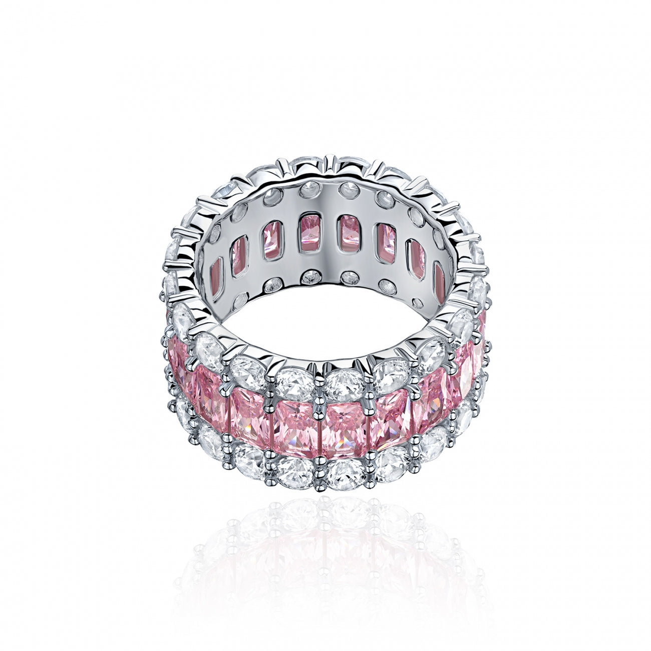 Inel Tennis Pink Moissanite