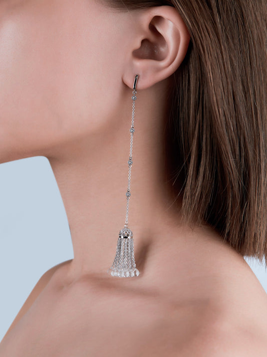 Cercei Crystal Tassel White