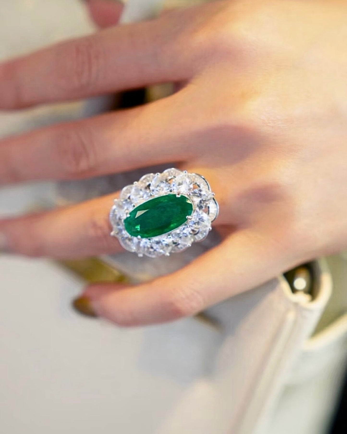 Inel Emerald Royal Bloom