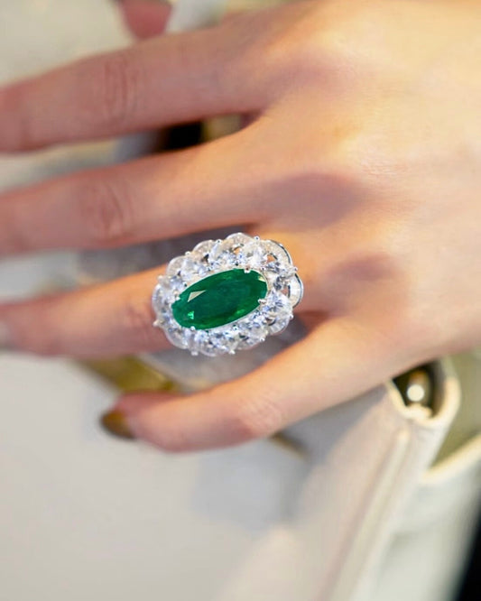 Inel Emerald Royal Bloom