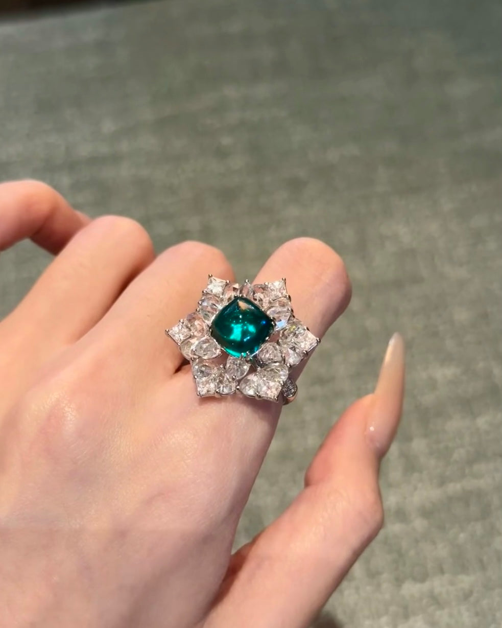 Inel Emerald Frost Petal