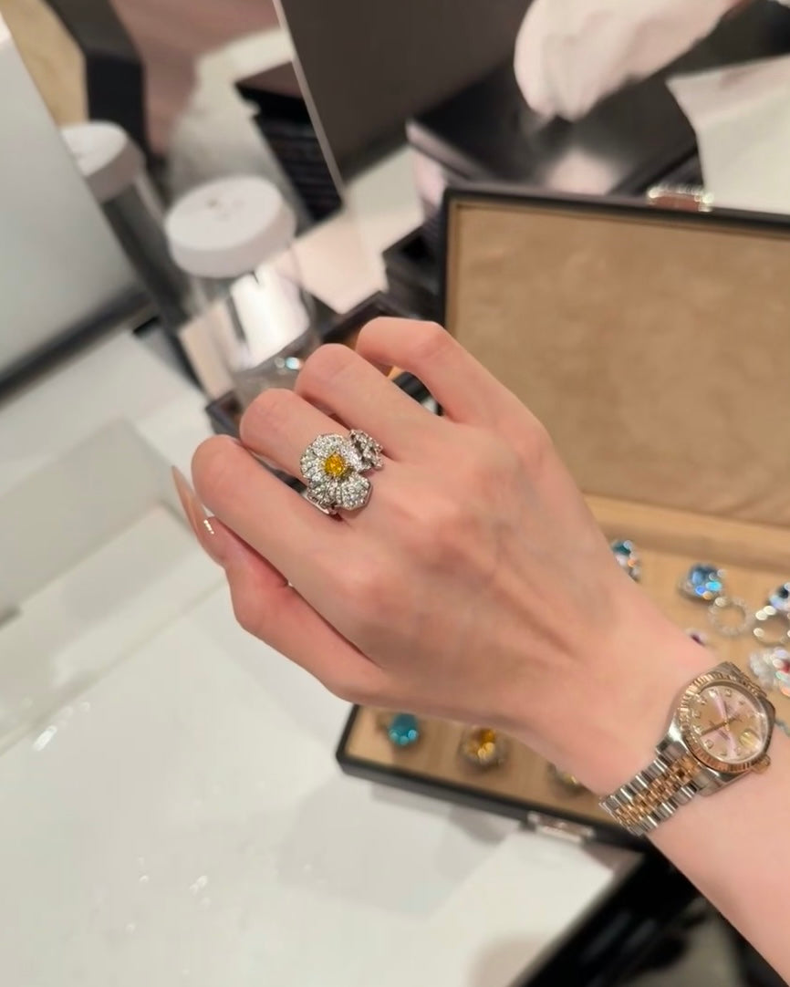 Inel Golden Aurora Bloom