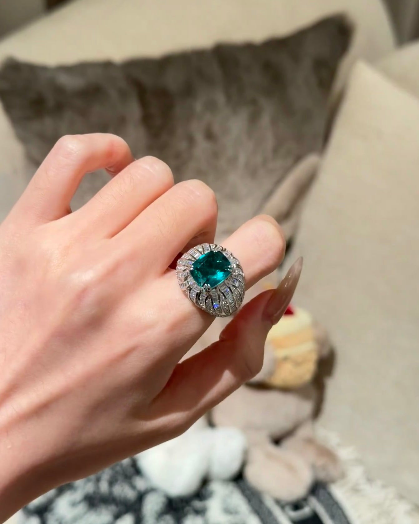 Inel Emerald Crown Radiance