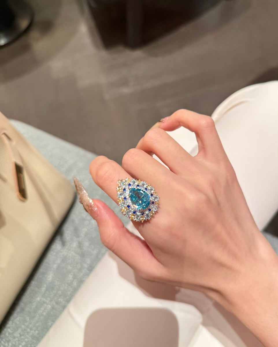 Inel Azure Imperial Bloom