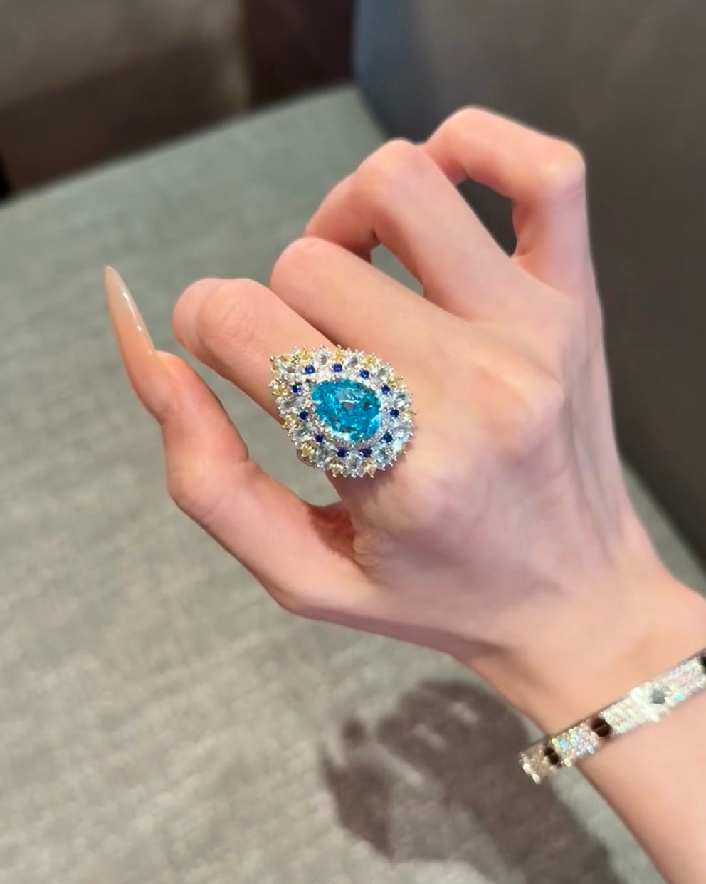 Inel Azure Imperial Bloom