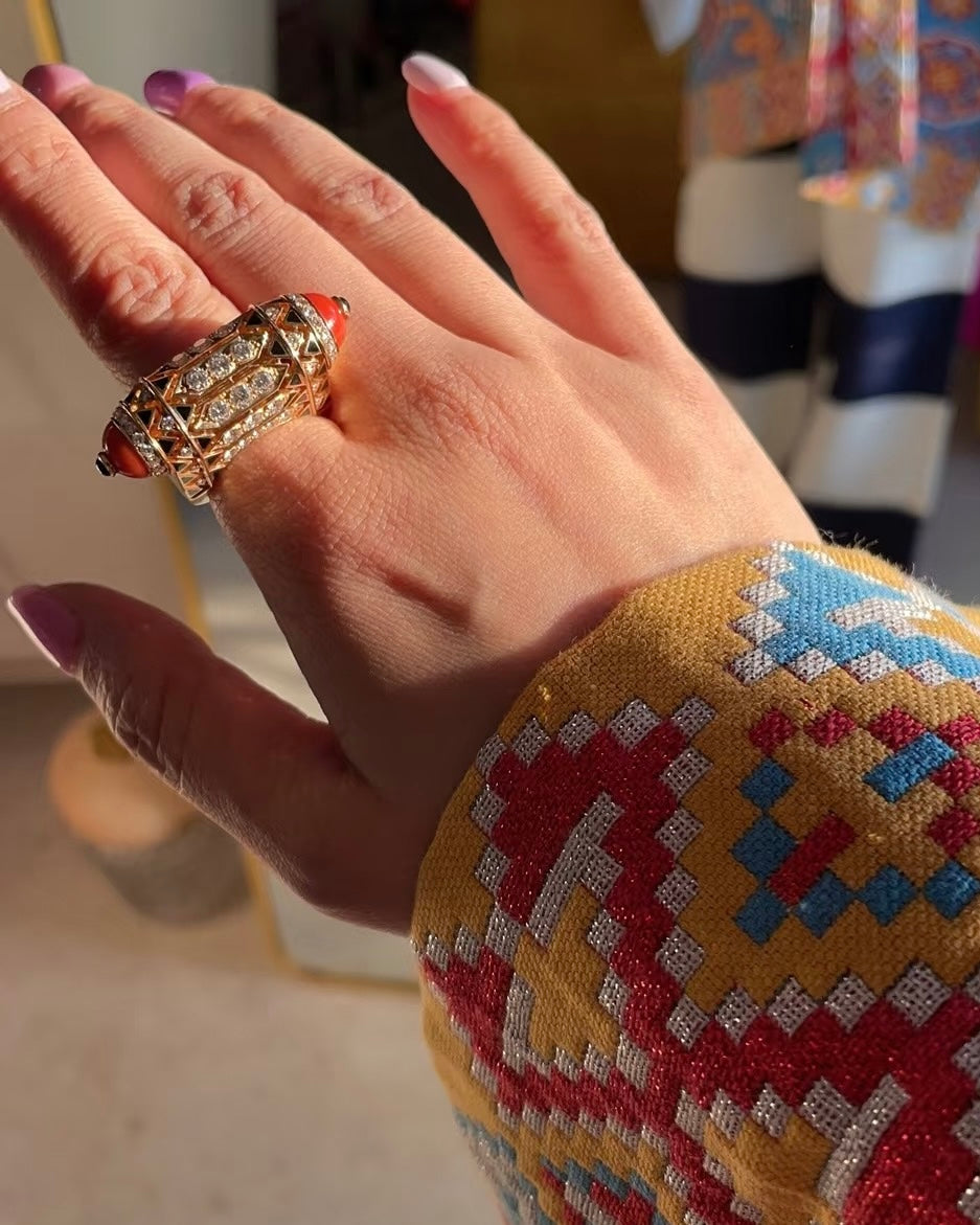 Inel Imperial Scarab Rouge