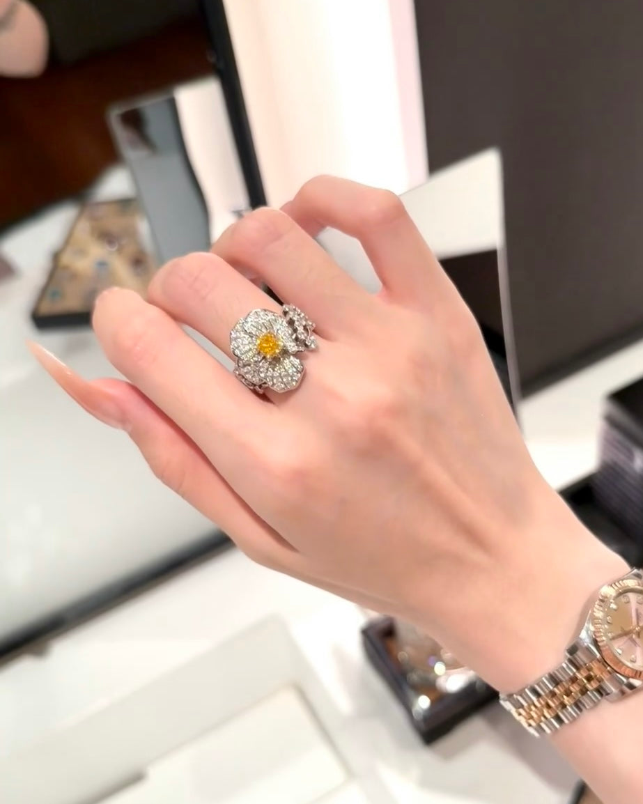 Inel Golden Aurora Bloom