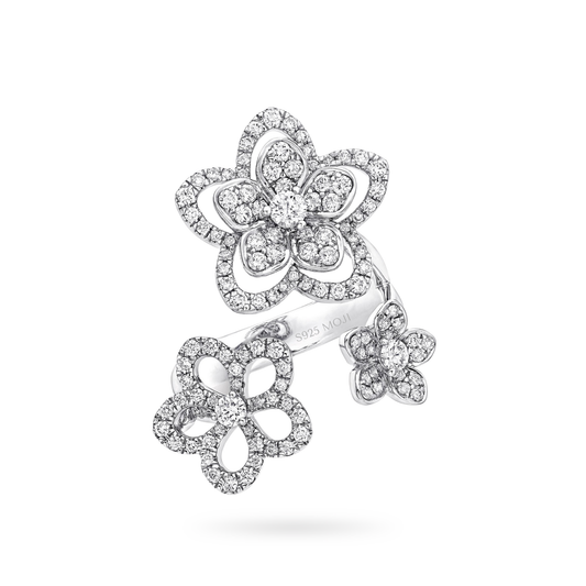 Inel Trio Flower Grace