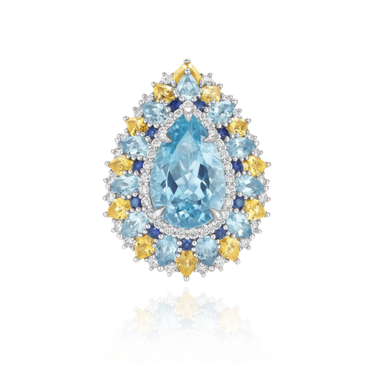 Inel Azure Imperial Bloom