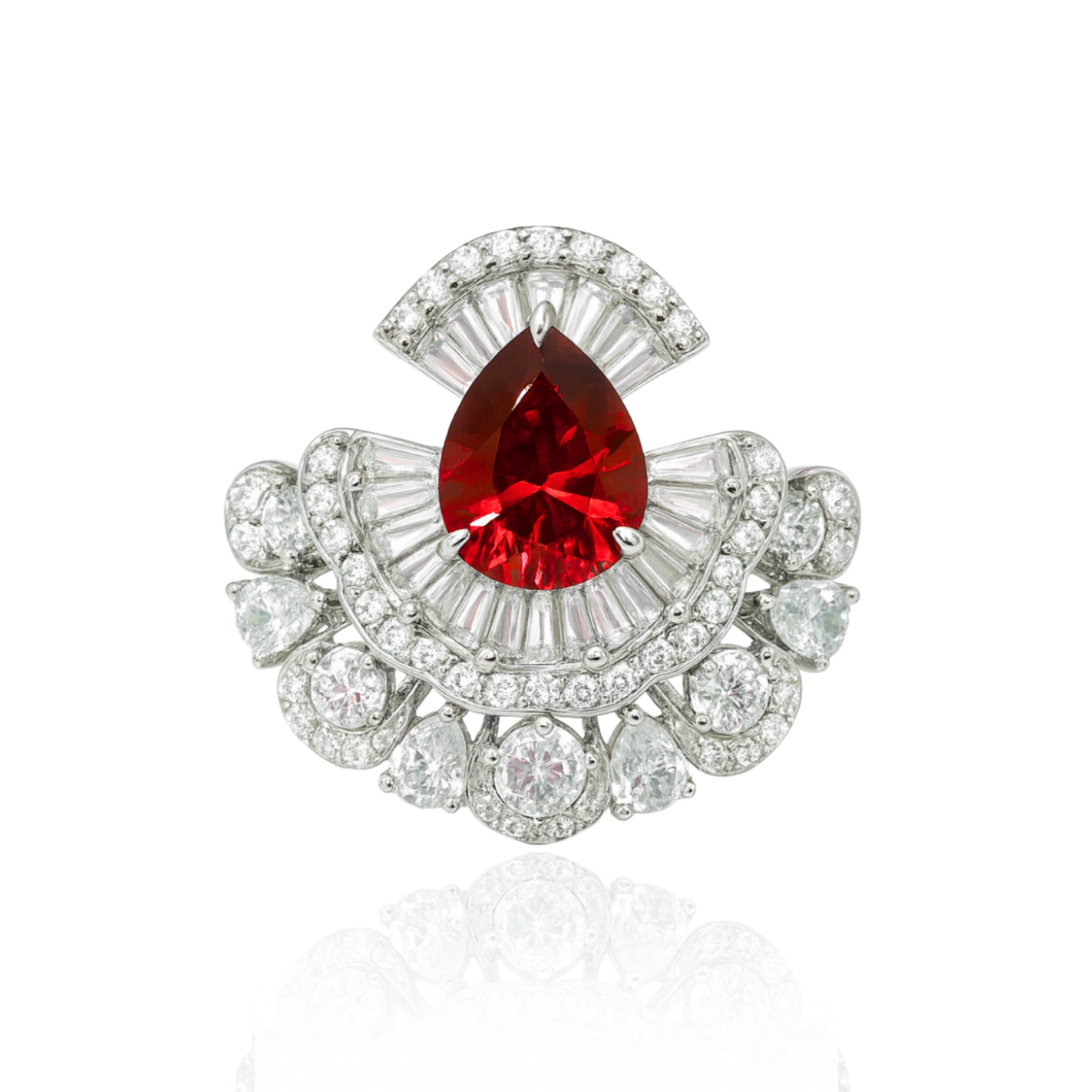 Inel Crimson Royal Fan