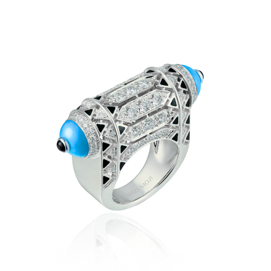 Inel Imperial Scarab Azure