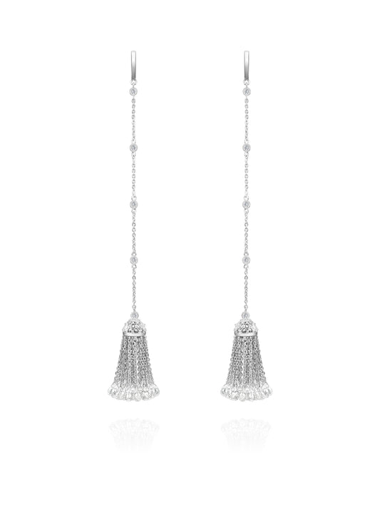 Cercei Crystal Tassel White